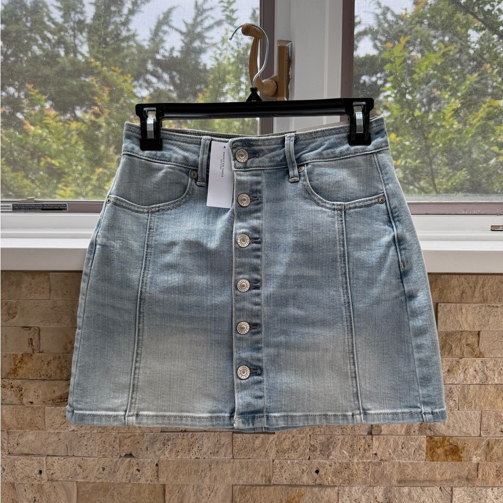 American Eagle Outfitters Blue Pencil Mini Skirt Casual